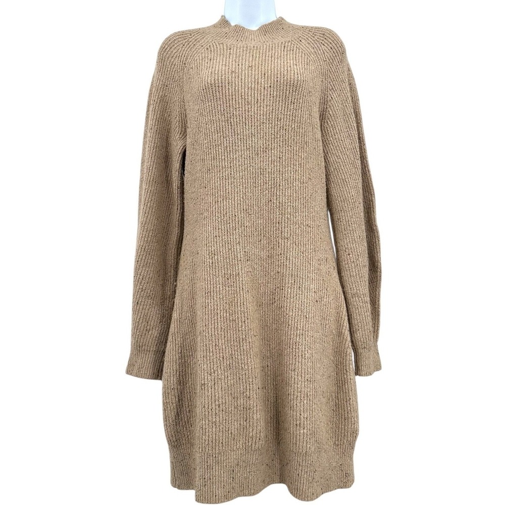 ABERCROMBIE & FITCH Sweater‎ Dress Oatmeal Mock Neck Long Sleeve Women's Medium